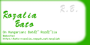 rozalia bato business card